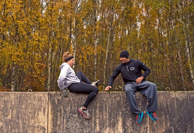 Photo by Senior Airman Jonathan Stefanko Participants in an explosive ordnance disposal ruck march climb over a six-foot wall together Oct. 30, 2015, on Ramstein. The ruck march mirrored an EOD course where participants traveled three miles, climbed a six-foot wall and carried jerry cans for 50 meters all while wearing a 50-pound pack to help raise money for the 2015 Combined Federal Campaign-Overseas. The mission of the CFC-O is to support and promote philanthropy through a voluntary program that is employee-focused, cost-efficient and effective in providing all federal employees the opportunity to improve the quality of life for all.