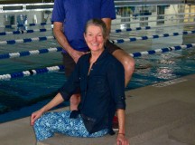 Elaine and Dennis Edwards add to their annual swim distance total Dec. 29 at the Naval Station Mayport 50-meter pool during their vacation to the Jacksonville, Florida, area. In calendar year 2015, both swimmers swam more than 500 kilometers as part of the Ramstein Aquatics Center “Swim Challenge.”