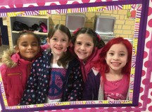 Photo by Nicole Flores
 LaShay Hunter (far left), Avery Perusich (middle left), Megan Bell (middle right) and Cadence Bramlett wear pink to unite against bullying.