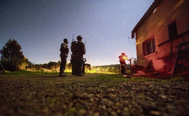 Joint terminal attack controllers from the 2nd Air Support Operations Squadron and NATO partners work through a nighttime scenario as part of exercise Serpentex 16 March 15 in Corsica, France. Serpentex is an annual French-led exercise that is designed to enhance NATO operations and training between allies and partners. Multiple NATO countries worked together throughout the exercise in order to better learn each other’s capabilities and improve in areas where fellow JTACs would be able to help.