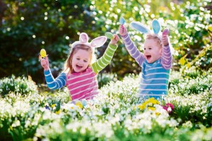 Photo by FamVeld/Shutterstock.comThe hunt for Easter eggs is the main feature of Easter for children.