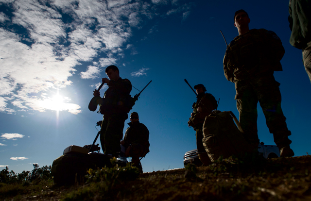 U.S. Air Force, Canadian and Belgian joint terminal attack controllers train together during exercise Serpentex 16 March 7 in Corsica, France. JTACs provide terminal control of both air and surface based fire at the tactical level. Approximately 215 Airmen, including JTACs from the 2nd Air Support Operations Squadron from Vilseck, Germany, are participating in the annual exercise held at NATO’s tactical training center and the French air force’s Air Base 126 Solenzara, France.