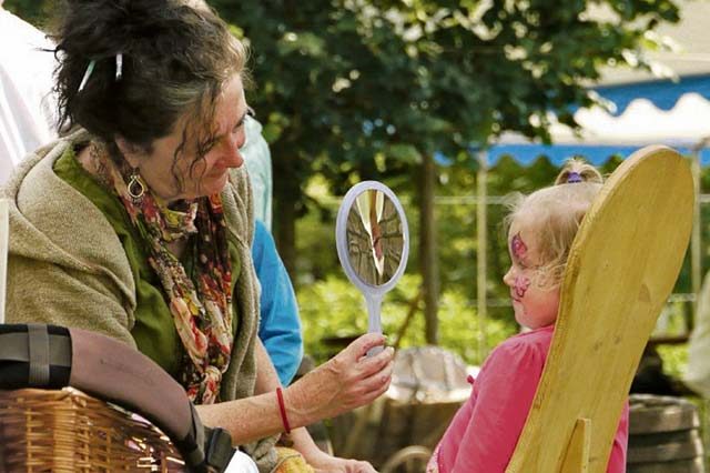 Courtesy photos Children can get their faces painted during the medieval market Saturday and Sunday in Reipoltskirchen.
