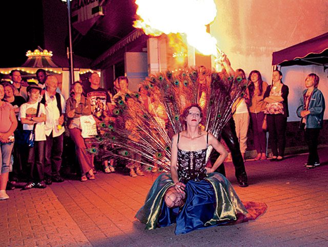 Courtesy photo Late night event Winnweiler offers a special event, “Fire in the walls,” 6 p.m. to midnight today. Stores are open until midnight. Partner country is Spain. There will be a flamenco show, a bull fight with El Toro, Spanish beer, tapas and paella. The event features fire shows, live bands, dance performances, a fashion show and a merry-go-round. For details, visit www.winnweiler.de.