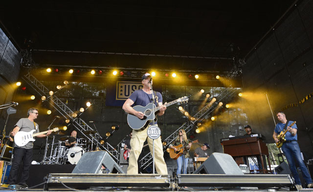 Country music singer Trace Adkins performs for members of the KMC and their families June 11 on Ramstein. The free concert was open to all Department of Defense cardholders.