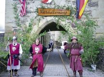 Courtesy photoKnights welcome visitors to the medieval market taking place at Lichtenberg Castle Saturday and Sunday.