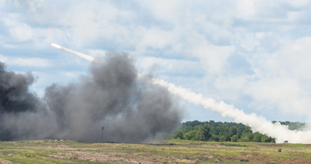 A surface-to-air missile is fired as part of a live-fire event during exercise Anakonda 2016  June 16 in Poland.