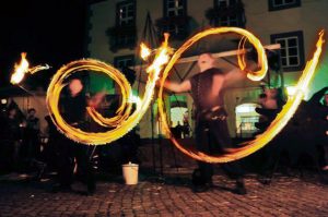 Courtesy photoA fire show is scheduled for 10:15 p.m. today and Saturday at the Richard Lionheart fest in Annweiler.