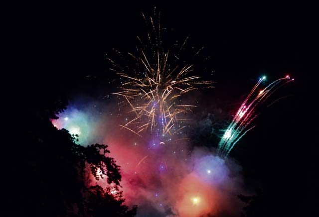 Fireworks shoot up into the air during Freedom Fest 2016 at Ramstein Air Base, July 4, 2016.