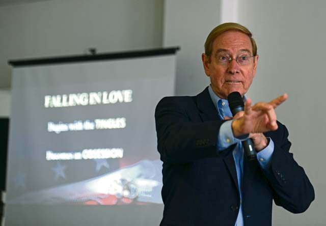 Gary Chapman, marriage counselor, speaks at a marriage counseling workshop Aug. 5 on Ramstein. Chapman spoke to members of helping agencies around the KMC to help them gain additional knowledge in counseling married or engaged couples.
