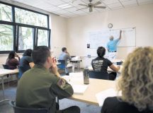 Students attend a French course Aug. 30 on Ramstein. Registration is $85 per student for the eight-week classes, which are available to KMC members, including civilian personnel and dependents.