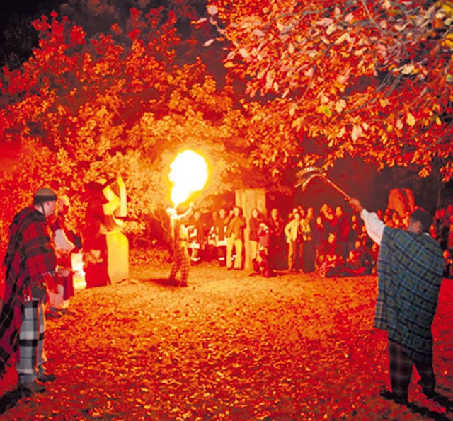 Courtesy photo Samhain fest The Celtic village in Steinbach celebrates the Celtic Samhain fest, which is the origin of Halloween, 4 to 11 p.m. Monday. The event features Celtic life presentations, sword fights, fire eaters, camp fires and various activities. At 7 p.m., a torch hike with druid ceremony starts. The Irish folk band Greengrass performs at 8 p.m. Visitors can taste Celtic food and mead. Admission is €4 for adults and €2 for children; families pay €10. For details, visit www.winnweiler-vg.de.