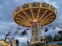 The Superwellenflug, a chair swing ride, offers a romantic ride at the October carnival in Kaiserslautern today to Oct. 24.
