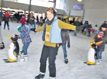 Photo courtesy of the City of Kaiserslautern
Ice skaters have fun on the mobile ice skating rink in the event hall on Kaiserslautern’s Gartenschau today through Feb. 15.