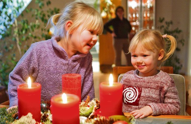 Courtesy photo Traditional Advent wreaths have four candles and every Advent Sunday another candle is lit.