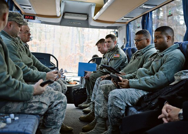 Lt. Gen. Richard M. Clark, 3rd Force and 17th Expeditionary Air Force commander, tours the 86th Airlift Wing Dec. 2 on Ramstein. During his visit, Clark was able to meet with Airmen throughout multiple organizations to learn about their duties and how they impact the 86 AW mission.