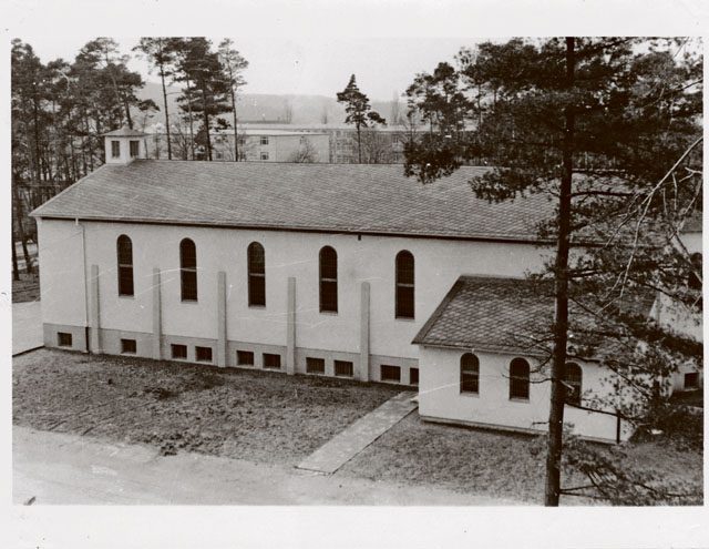 Photo courtesy of Walter F. Elkins Daenner Chapel was built in the 1950s to meet the needs of Christian and Jewish congregations. Today it serves the U.S. Army Garrison Rheinland-Pfalz Catholic community and Chapel Next, a contemporary Protestant service.