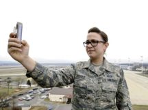 Staff Sgt. Nichol Jimenez, 86th Operations Support Squadron weather forecaster craftsman, holds a hand-held weather instrument called a kestrel Feb. 7 on Ramstein. Jimenez was awarded 2016's Air Force Weather Airman of the Year while providing support to both the 37th Airlift Squadron and 76th Airlift Squadron.