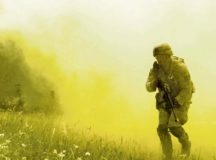 Staff Sgt. Eric Jeffcoat, 100th Security Forces Squadron base defense operation center controller, emerges from smoke grenade smoke during 435 SFS’s Ground Combat Readiness Training Center Security Operations Course June 15 at U.S. Army Garrison Baumholder. Conducting missions as a team and being evaluated by the 435 SFS instructor cadre, students showcased knowledge of urban operations, close quarters combat, live firing iterations, mounted and dismounted patrols, entry control point operations, and counter improved-explosive device operations while at Baumholder.