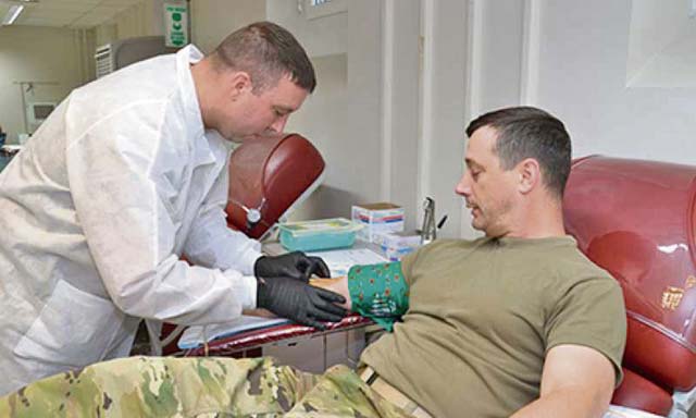 Hospital commander makes donating blood a priority