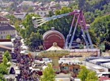 Bad Duerkheim celebrates the biggest wine fest of the world. The event takes place next to the giant barrel, which houses a restaurant, today to Tuesday and Sept. 15 to 18. — Courtesy photos