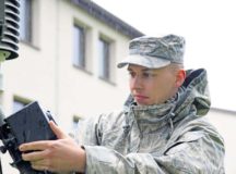 Senior Airman Dylan Scott, 7th Weather Squadron regional weather maintenance technician, performs final checks on a TMQ-53, tactical meteorological observing system, during a demonstration at the Warfighter Weather Conference Sept. 14 on Kapaun. The conference brought together 33 units assigned to several combatant commands, NATO partners, and sister services with the intent to educate and network between operators and leadership.