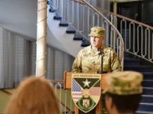 Command Sgt. Maj. Brian N. Hauke, U.S. Army Garrison Rheinland-Pfalz’s highest enlisted leader, addresses the garrison in his new role.