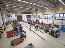 Airmen assigned to the 86th Maintenance Squadron Aerospace Ground Equipment flight perform their duties at the AGE facility Oct. 25 on Ramstein Air Base. The facility is designed for optimal efficiency. The AGE technicians can pull broken equipment straight through the bay, work on them, and send them back out to the flightline without obstructing work flow.