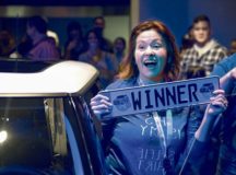 Yvonne Higby, Vogelweh Elementary School employee, holds a “winner” license plate during the 86th Force Support Squadron’s Year of Giving Back Finale Feb. 2 at the Ramstein Enlisted Club. After winning the 2018 Mini Cooper, Higby described the feeling as overwhelming and thanked the 86th FSS for the gift.