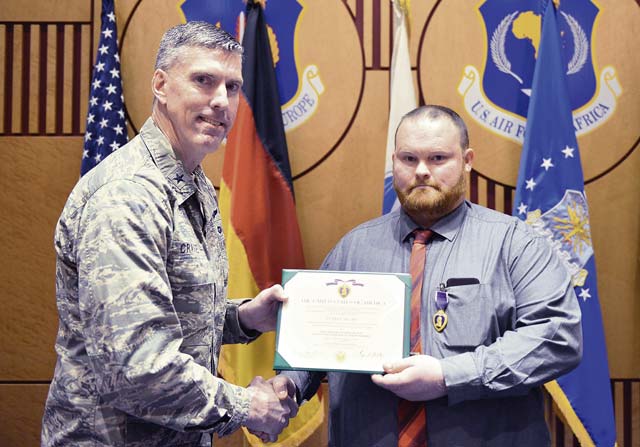 USAFE-AFAFRICA contractor earns Purple Heart