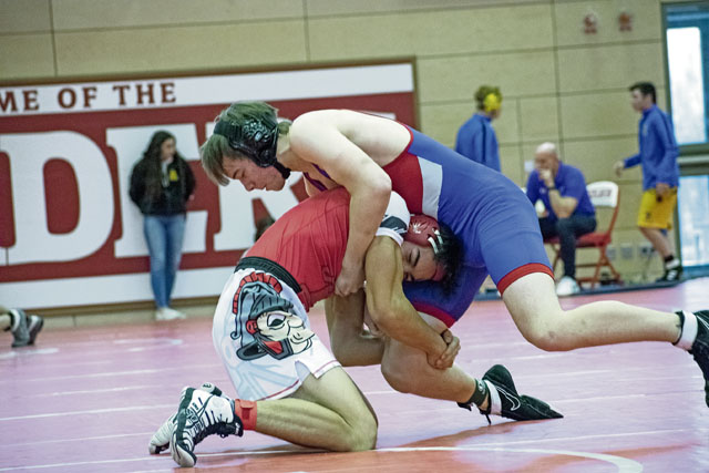 Local wrestlers show skills in all weight classes