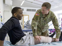 Rehabilitation specialists from Landstuhl Regional Medical Center recently participated in a joint medical training exercise with their counterparts in the Ukrainian Ministry of Defence at a military hospital in Lviv, Ukraine, in efforts to build key relationships and increase levels of interoperability.