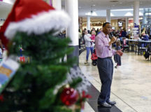U.S. Air Force Chief Master Sgt. Terrance Smiley, Kisling Noncommissioned Officer Academy commandant, speaks during the Angel Tree Kickoff at Ramstein Air Base, Dec. 1.