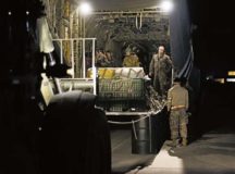 U.S. Airmen assigned to the 435th Contingency Response Squadron conduct combat offload method-B training at night during Exercise Agile Wolf at Ramstein Air Base, Dec. 17, 2019. Combat offload method-B allows the 37th Airlift Squadron to deploy cargo in austere locations without access to large mobility vehicles.
