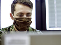 U.S. Air Force Airman 1st Class Austin Tweedle, 1st Air and Space Communications Operations Squadron collateral systems administrator, conducts virtual training during the coronavirus disease 2019 pandemic at Ramstein Air Base, Germany, April 16, 2020. The virtual training keeps the Airmen sharp and equipped with the knowledge to push out new software when needed in support of various units across three combatant commands. (U.S. Air Force photo by Staff Sgt. Devin Boyer)