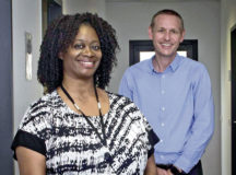 Mariah Boykin and Jeffrey Bright, 86th Medical Operations Squadron Family Advocacy Program intervention specialists, are facilitators for online classes that help families adapt to the coronavirus disease 2019 environment at Ramstein Air Base, May 13. Family Advocacy now uses telephones and video chat to offer services such as individual and couples counseling, the new parent support program and the domestic abuse victim advocate hotline.