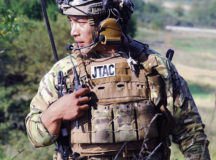 U.S. Air Force Tech. Sgt. Jermaine Capalos, 4th Combat Training Squadron joint terminal attack controller, participates in close air support training to meet JTAC qualifications, during exercise BigFoot Nord 20 at Nordhorn Training Range, Oct. 9. The objective of BFN 20 was to allow the JTAC team to build partnership capacity and obtain career qualifications in a contested environment. Courtesy photo