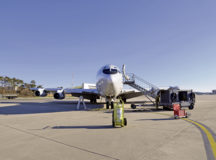 A U.S. Air Force E-8C Joint Surveillance Target Attack Radar System (JSTARS) sits on the flight line at Ramstein Air Base, Germany, Feb. 12, 2021. The aircraft and Airmen are deployed from the 461st Air Control Wing (ACW) and the 116th ACW, Robins Air Force Base, Georgia. During their time in the European theater, the aircraft and Airmen will participate in training exercises and events that demonstrate the steadfast U.S. commitment to NATO allies, enhance interoperability with multinational partners, and deter any actions that destabilize regional security (U.S. Air Force photo by Kelly Sanders).
