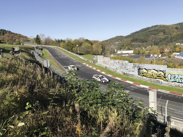 Nürburgring track with cars
