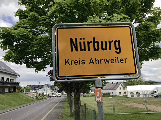 Nürburg City Limit sign