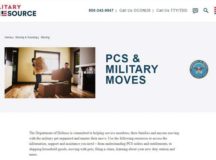 The new Military OneSource page, PCS & Military Moves, features all the resources and assistance a moving customer might need for their entire relocation experience, saving time and making it easier to access information from one centralized location.  Photo courtesy of Transcom