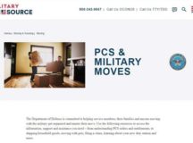 The new Military OneSource page, PCS & Military Moves, features all the resources and assistance a moving customer might need for their entire relocation experience, saving time and making it easier to access information from one centralized location. 
Photo courtesy of Transcom