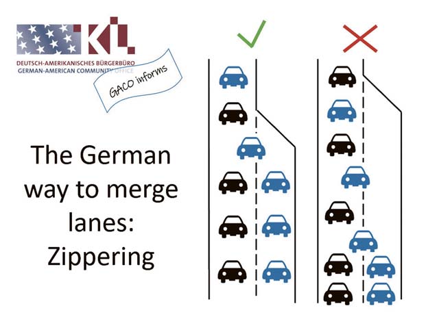 How to merge lanes in Germany
