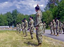 U.S. Air Force Airmen assigned to the 86th Airlift Wing conduct search and rescue operations during a simulated C130-J Super Hercules aircraft crash during exercise Operation Varsity 22-3 at Ramstein Air Base, Germany, July 27, 2022. Airmen appointed by an interim safety review board locate, recover and document human remains and debris from aircraft crashes in order to preserve evidence for future investigations. (U.S. Air Force photo by Airman 1st Class Madelyn Keech)