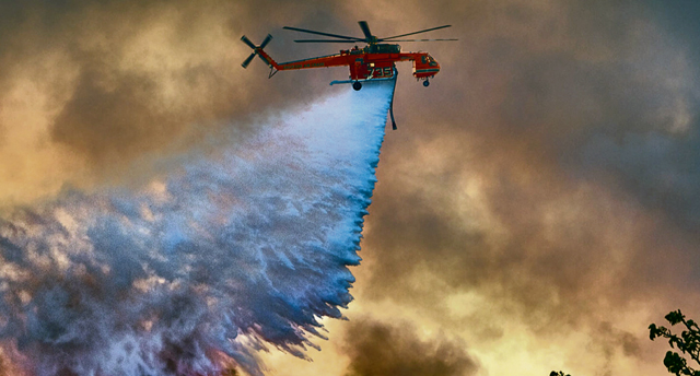 Allied Air Forces support emergency services in fighting wild fires