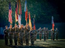 10th AAMDC welcomes Brig. Gen. Maurice Barnett as new commanding general
The color guard executes ‘order arms’ during a change of command ceremony July 12, in Sembach. Brig. Gen. Maurice Barnett assumed the command of 10th Army Air and Missile Defense Command from Maj. Gen. Greg Brady. Photo by Pfc. Yesenia Cadavid