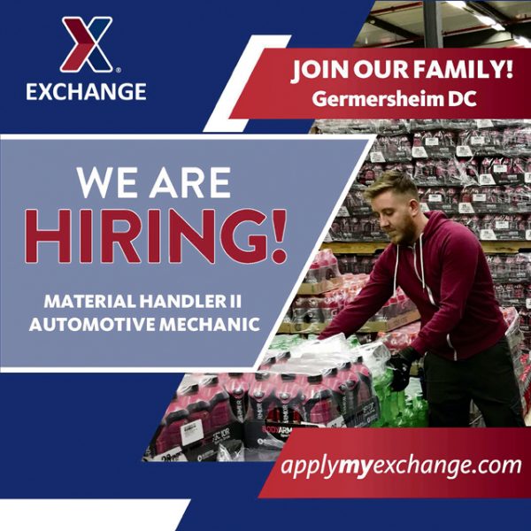 AAFES Germersheim Distribution Center now hiring to support military heroes