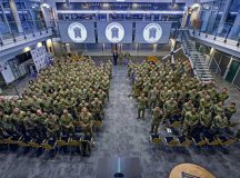 U.S. Air Force Airmen assigned to the 435th Contingency Response Group, pose for a photo at Ramstein Air Base, Germany, Feb. 26, 2024. Established on February 26th, 1999, the 435th CRG has since emerged as a pioneering force within the Air Force's mission both in Europe and beyond. (U.S. Air Force photo by Senior Airman Jared Lovett)