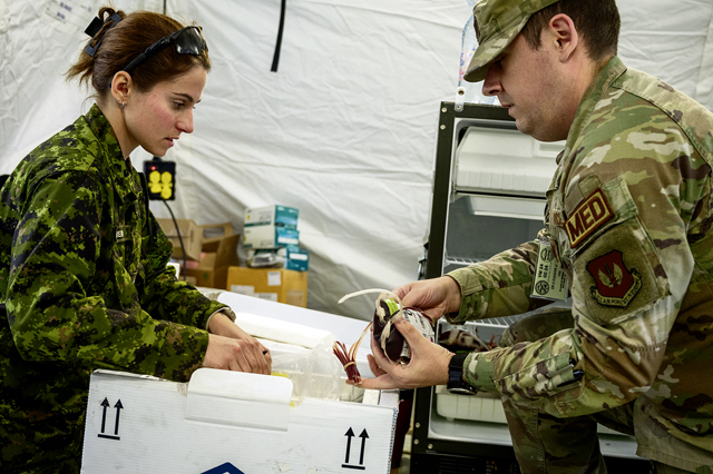 US, Canadian forces conduct first-ever two-way blood swap