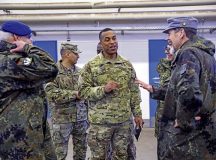 Col. Anthony King, commander, 30th Medical Brigade, 21st Theater Sustainment Command, talks to distinguished host nation visitors during the Defender Europe 24 Hospital Exercise on Baumholder, Germany, May 17, 2024. The Defender 24 HOSPEX is the first successful issue, setup, and operation of a fully functioning 32-field bed hospital drawn from Army Prepositioned Stock in Europe. DEFENDER is a Dynamic Employment of Forces to Europe for NATO Deterrence and Enhanced Readiness, and is a U.S. European Command scheduled, U.S. Army Europe and Africa conducted exercise that consists of Saber Strike, Immediate Response, and Swift Response. DEFENDER 24 is linked to NATO’s Steadfast Defender exercise, and DoD’s Large Scale Global Exercise, taking place from 28 March to 31 May. DEFENDER 24 is the largest U.S. Army exercise in Europe and includes more than 17,000 U.S. and 23,000 multinational service members from more than 20 Allied and partner nations, including Croatia, Czechia, Denmark, Estonia, Finland, France, Germany, Georgia, Hungary, Italy, Latvia, Lithuania, Moldova, Netherlands, North Macedonia, Norway, Poland, Romania, Slovakia, Spain, Sweden, and the United Kingdom.
